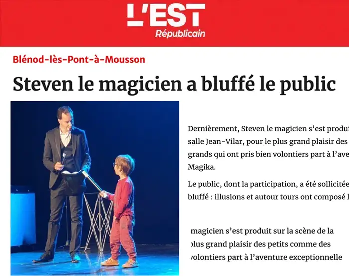 magicien steven à Blenod Nancy metz mai 2023