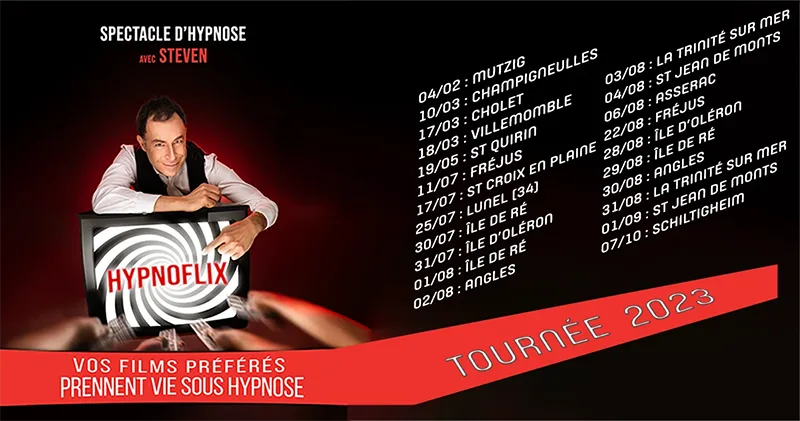 tournée 2023 spectacle hypnose steven