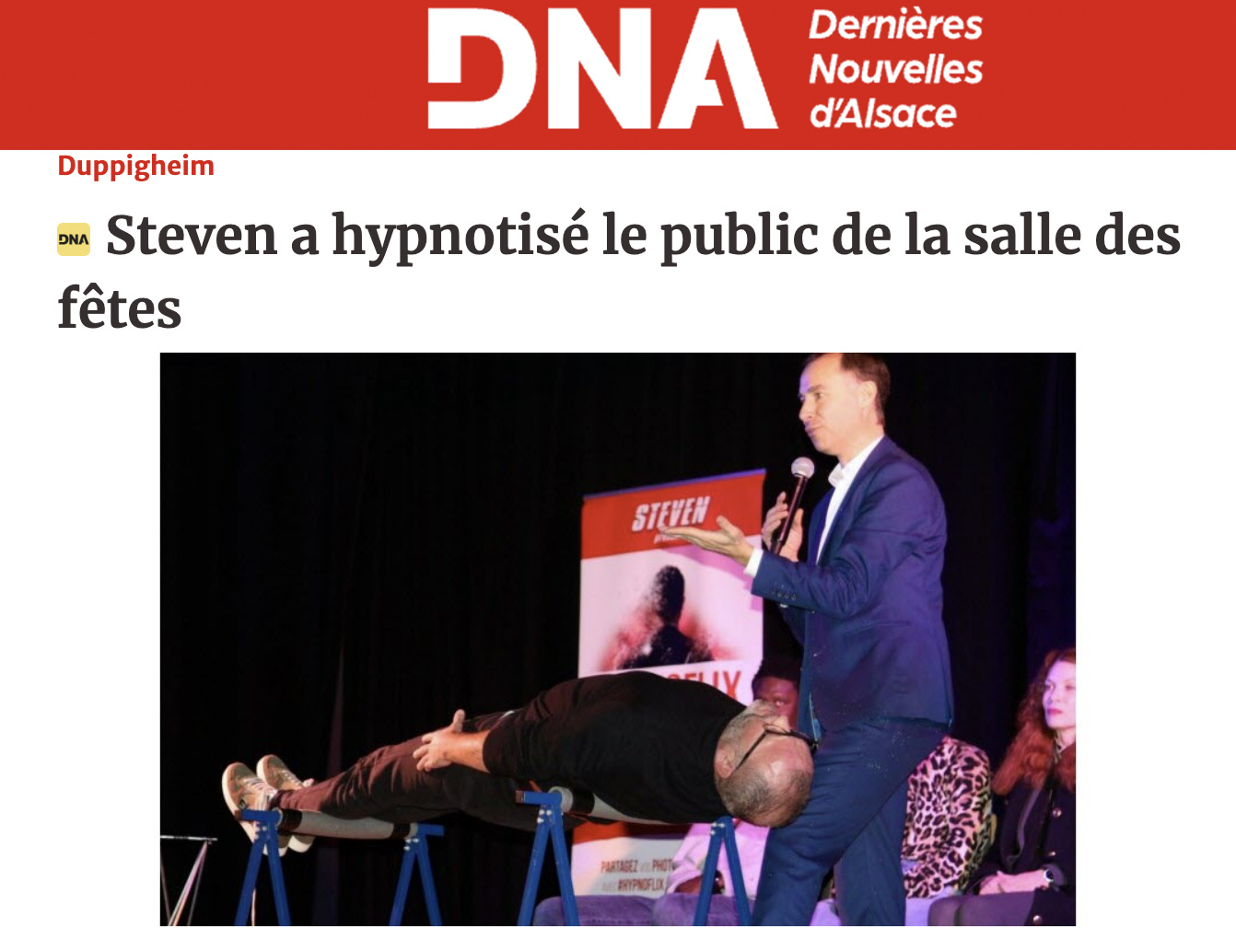 Article DNA Hypnose Duppigheim