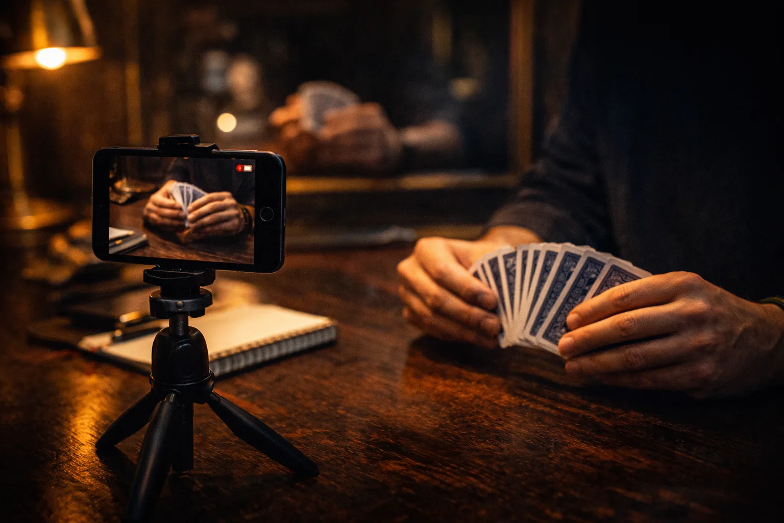 S’entraîner à la magie avec caméra pour corriger ses gestes