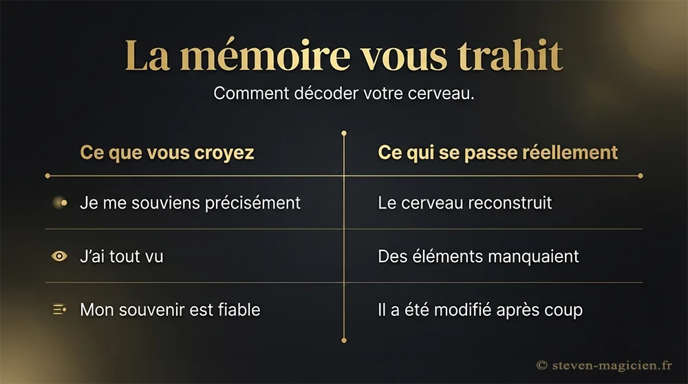 La magie exploite l’attention, la mémoire et les biais cognitifs du cerveau humain
