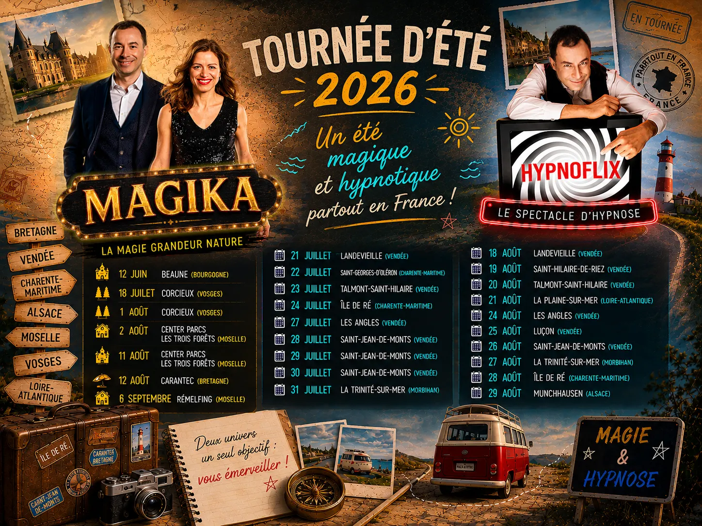 Tournée en Alsace 2025 - Spectacle Magika en Alsace et partout en France