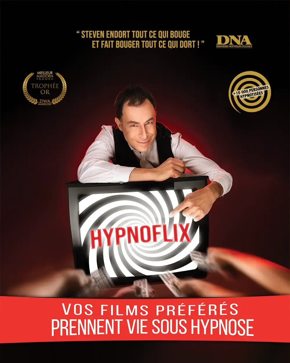 Spectacle d'hypnose HYPNOFLIX